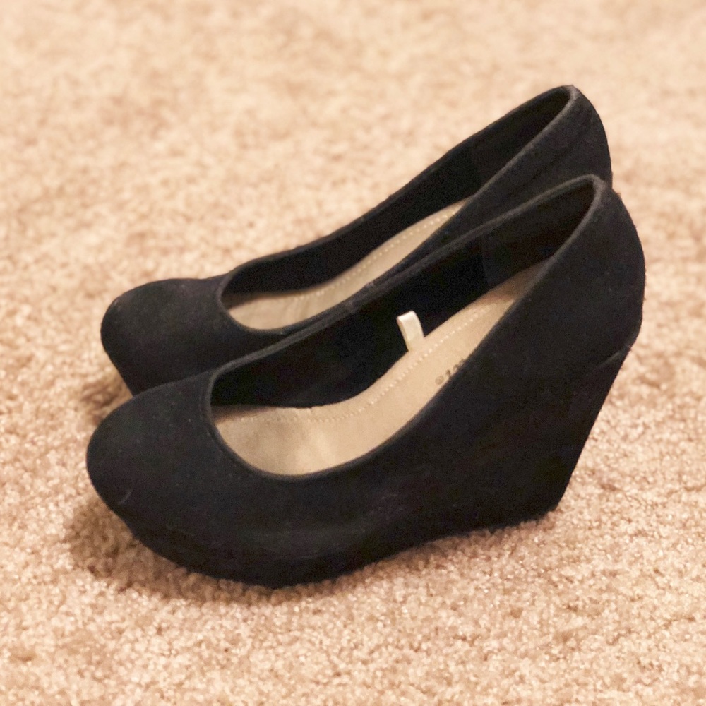 Wet Seal Black Wedges